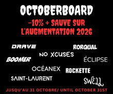 OCTOBERBOARD -10% sur la réservation d'un bloc de production